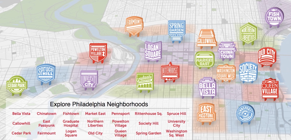 Map of Philadelphia neighborhoods